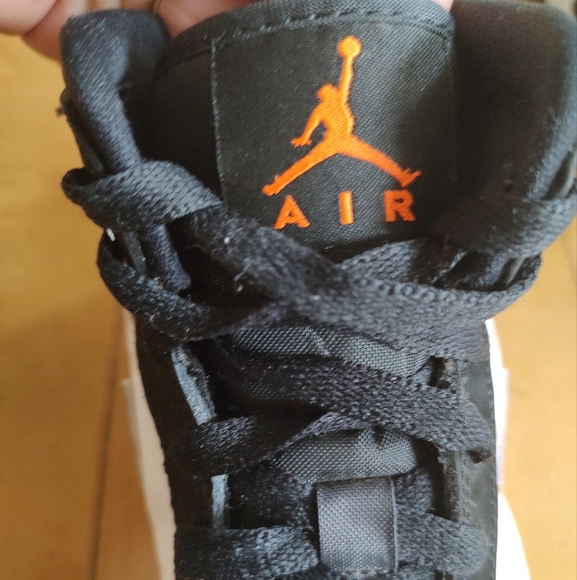 Nike Air Jordan 1 Mid Black and White with Racer Blue Accents - Picture 7 of 13